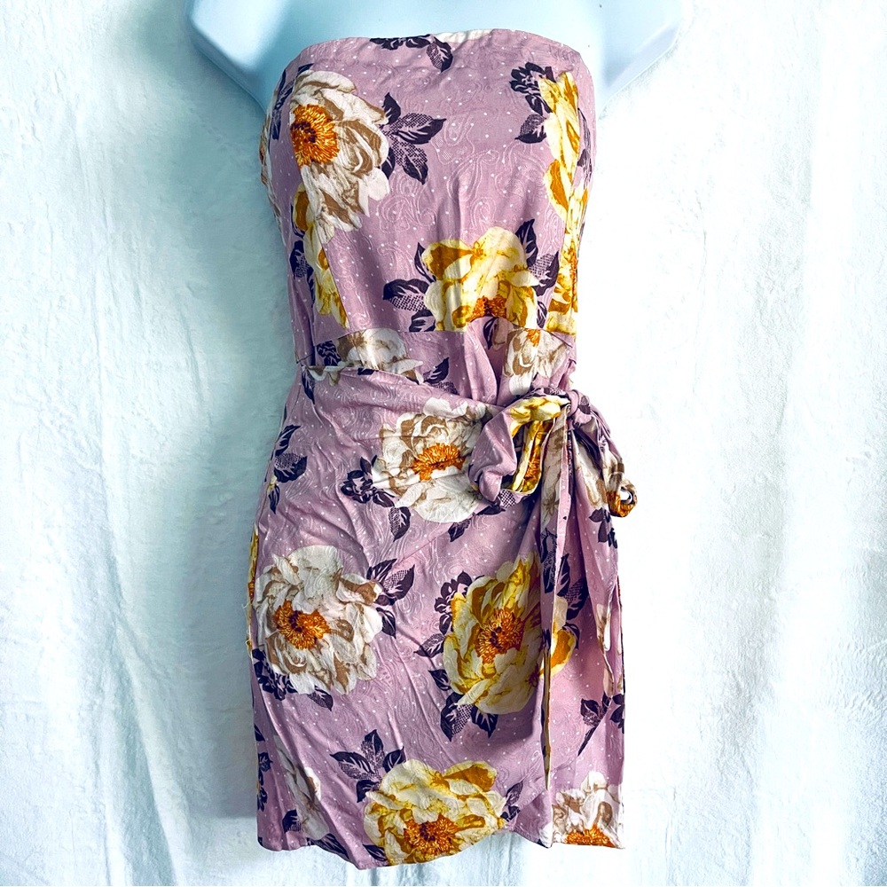 Strapless Floral Dresss